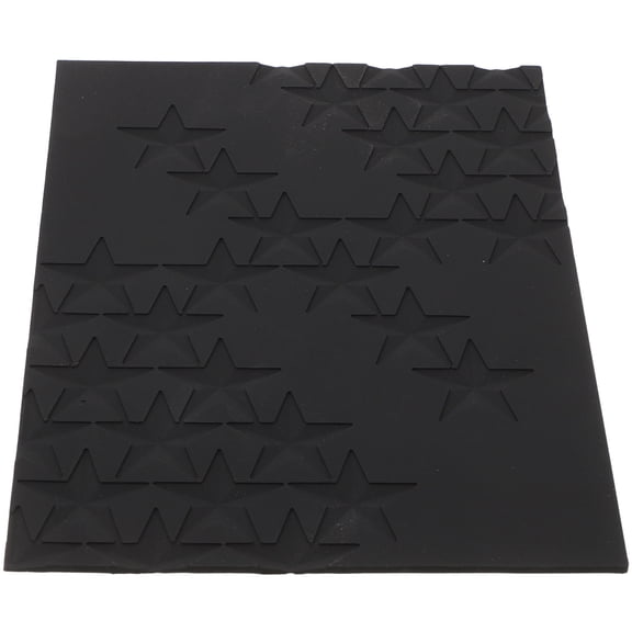 Raindrops Silicone Embossed Fondant Mat for Baking with Star Pattern, Non-Stick, , Black, 16.5 x 11.8 Inches