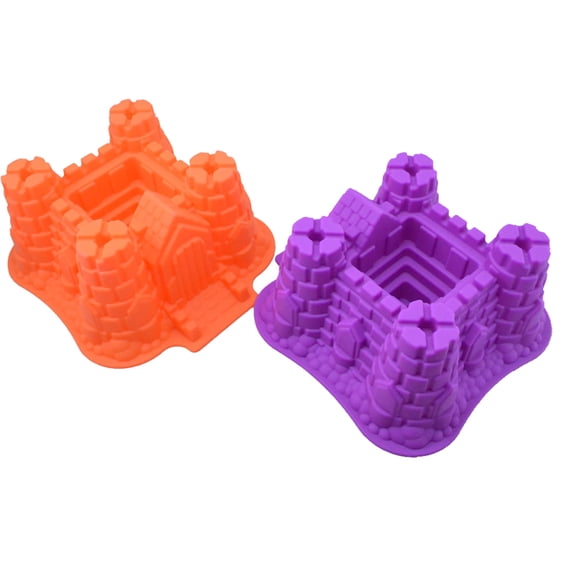FOMIYES Silicone Cake Molds Luxury Castle Shape, Flexible Non-Stick Baking Mold for Easy Cake Release and Decorating
