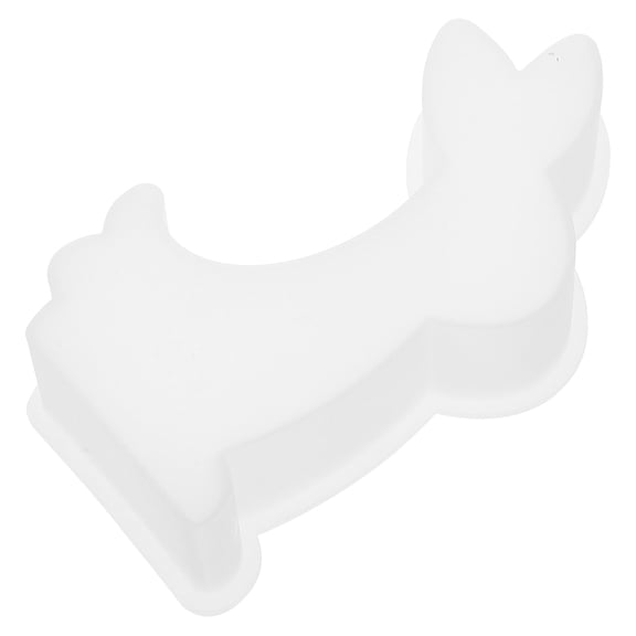 SHOWERORO Silicone Bunny Mold for Easter Celebration and Wall Decor White 1Set