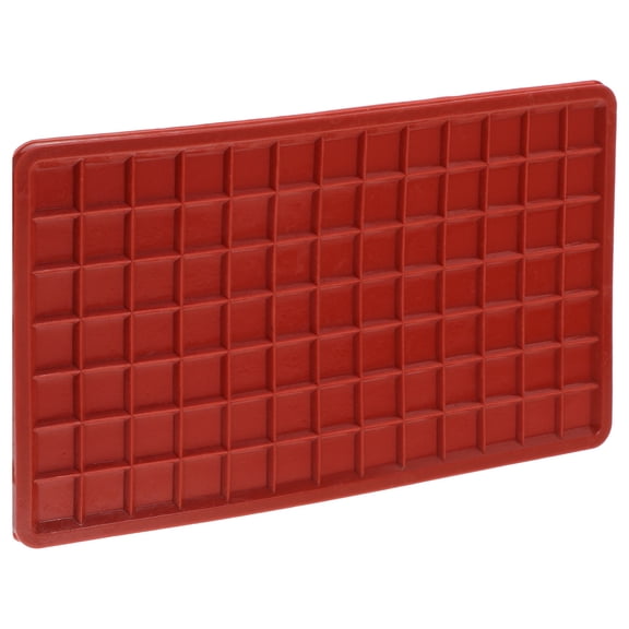Raindrops Silicone Steam Iron Rest Pad for Daily Use Red Heat Resistant with Cushion Design 7.9 Inches