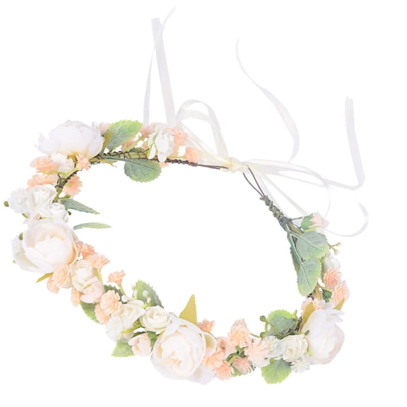 FOMIYES Elegant Silk Bridal Headband Wreath with Flexible Iron Wire Frame for Weddings, Parties, Beach Events, and Special Occasions