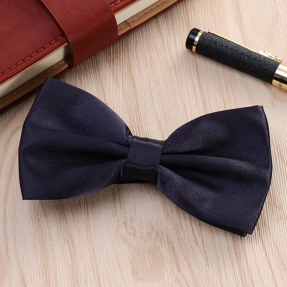 Raindrops Silky Polyester Navy Bow Tie Mens Bowknot for Celebrations Weddings and Formal Occasions