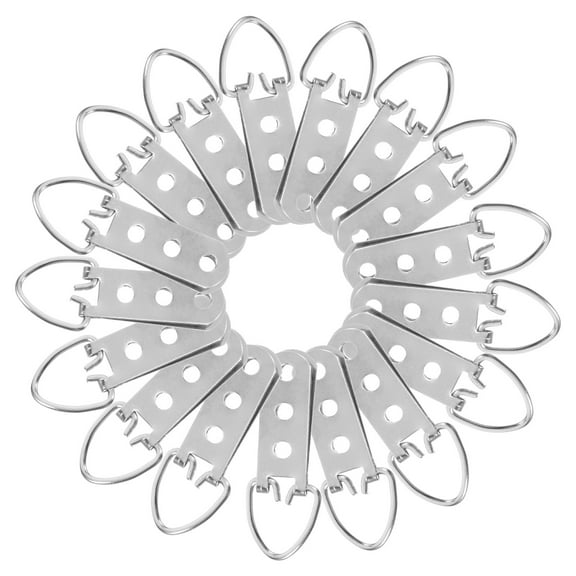 Raindrops Silver D Ring Picture Hangers 20Pcs for Home Decor and Artists Wall Mounting Hardware