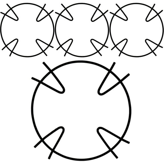 Raindrops Silver Iron NonSlip Wok Rack for Gas Stoves Kitchen Use Circular Design 4pcs