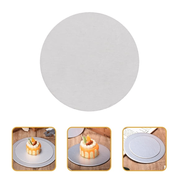 Raindrops Birthday Parties Cake Plate Accessories Silver Cardboard 24Pcs