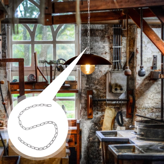 Raindrops Silver Stainless Steel Chain 4mm Thick Heavy Duty Chain for Pet Leashes and Hanging Fixtures