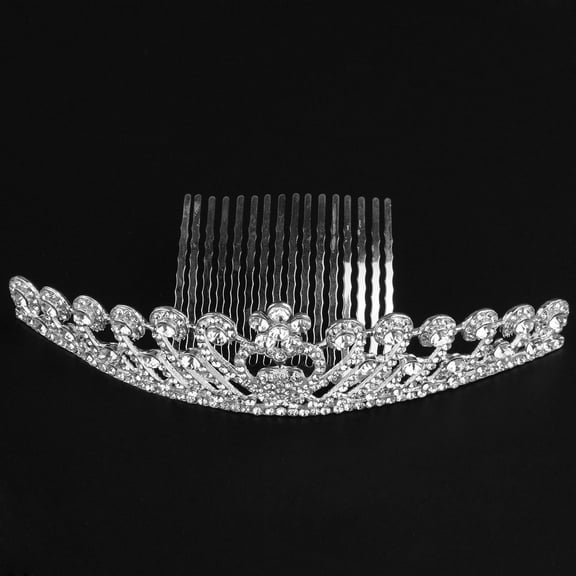 Raindrops Silver Tiara Comb Bridal Headpiece for Hair Decoration Lightweight and Durable