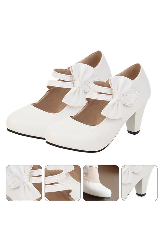 Raindrops Simple Closed Toe Heels for Women Shoes Work Man