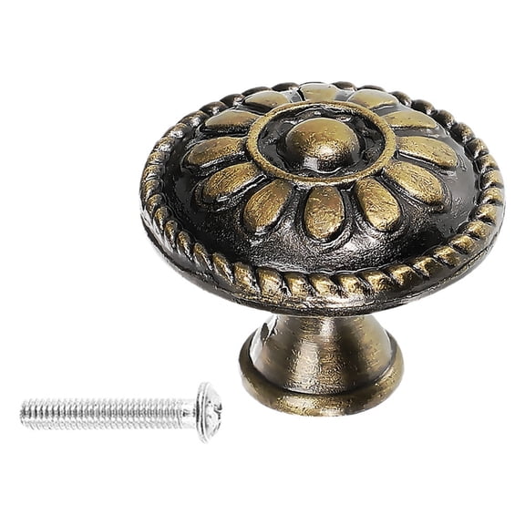 Raindrops 1 Set Antique Cabinet Knobs Round Zinc Alloy Furniture Hardware for Home DIY Users