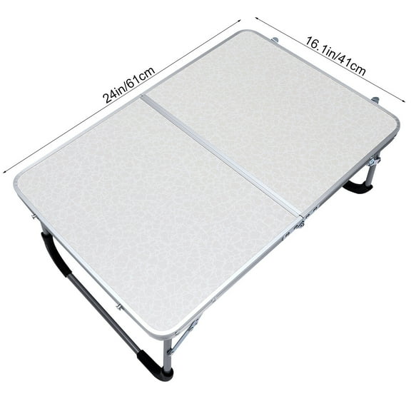 Raindrops White Aluminum Alloy Outdoor Table for BBQ Camping and Travel Simple Foldable Ultra-light Desk