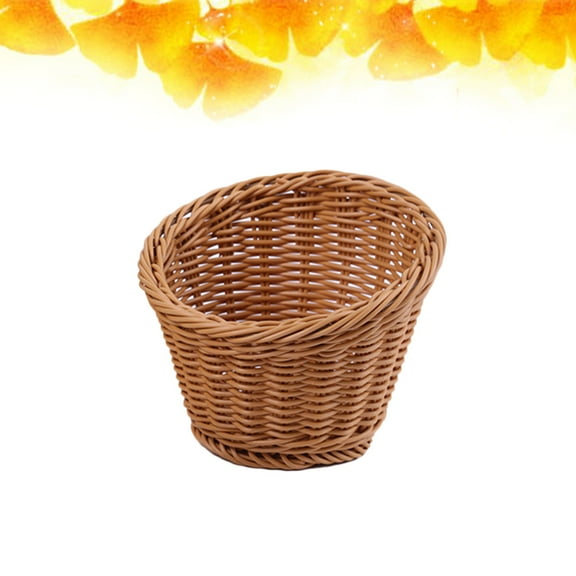 FOMIYES Plastic Rattan Storage Basket with Wicker Design for Home Organization, and Stylish, 1 Piece
