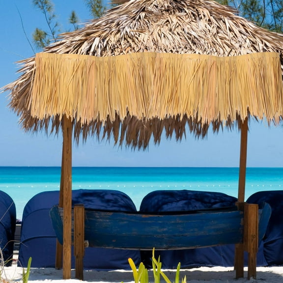 Raindrops  Simulated Thatch Tile Fake Straw Roof Artificial Roofing Light Brown