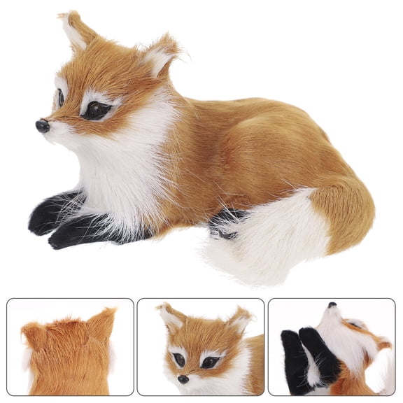 Raindrops Simulation Fox Decoration Stuffed Animal Toy Creative Landscape Adornment