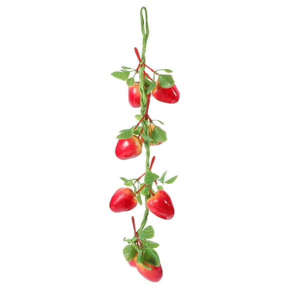 Raindrops Simulation Strawberry Bunch Vine Hanging Plant Realistic Strawberry Bunch Photo Prop