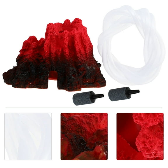 Raindrops  Simulation Volcano Decoration Aquarium Aquatic Fish Tank Air Pump