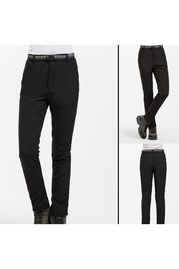 Skiing Pants Women Waterproof Quick Dry Fleece Material Straight For Winter Sports 1Set