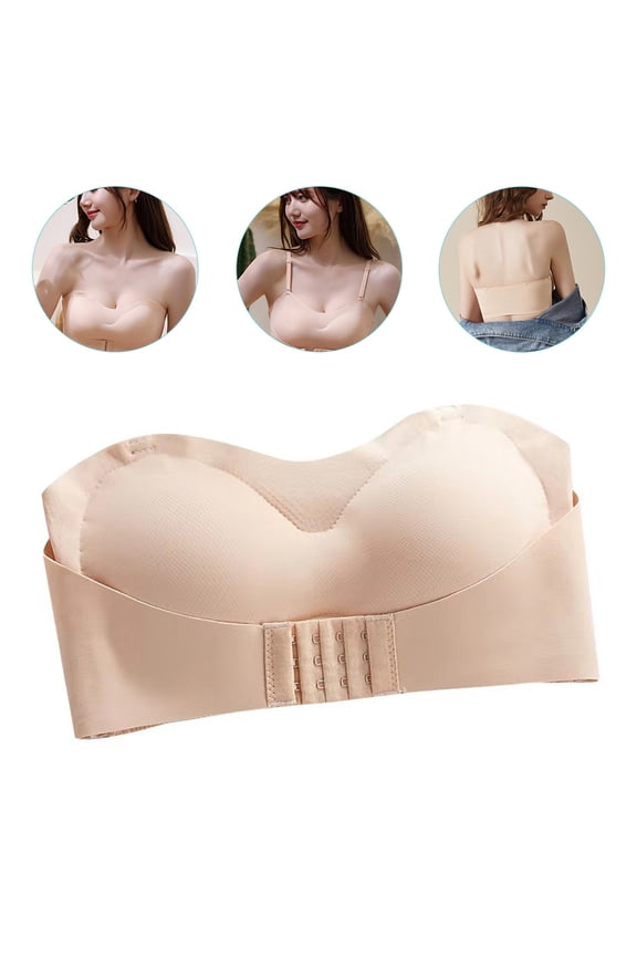 Skin Strapless Bra with Clear Back Seamless Underwear Shapewear for Women Women's Girl