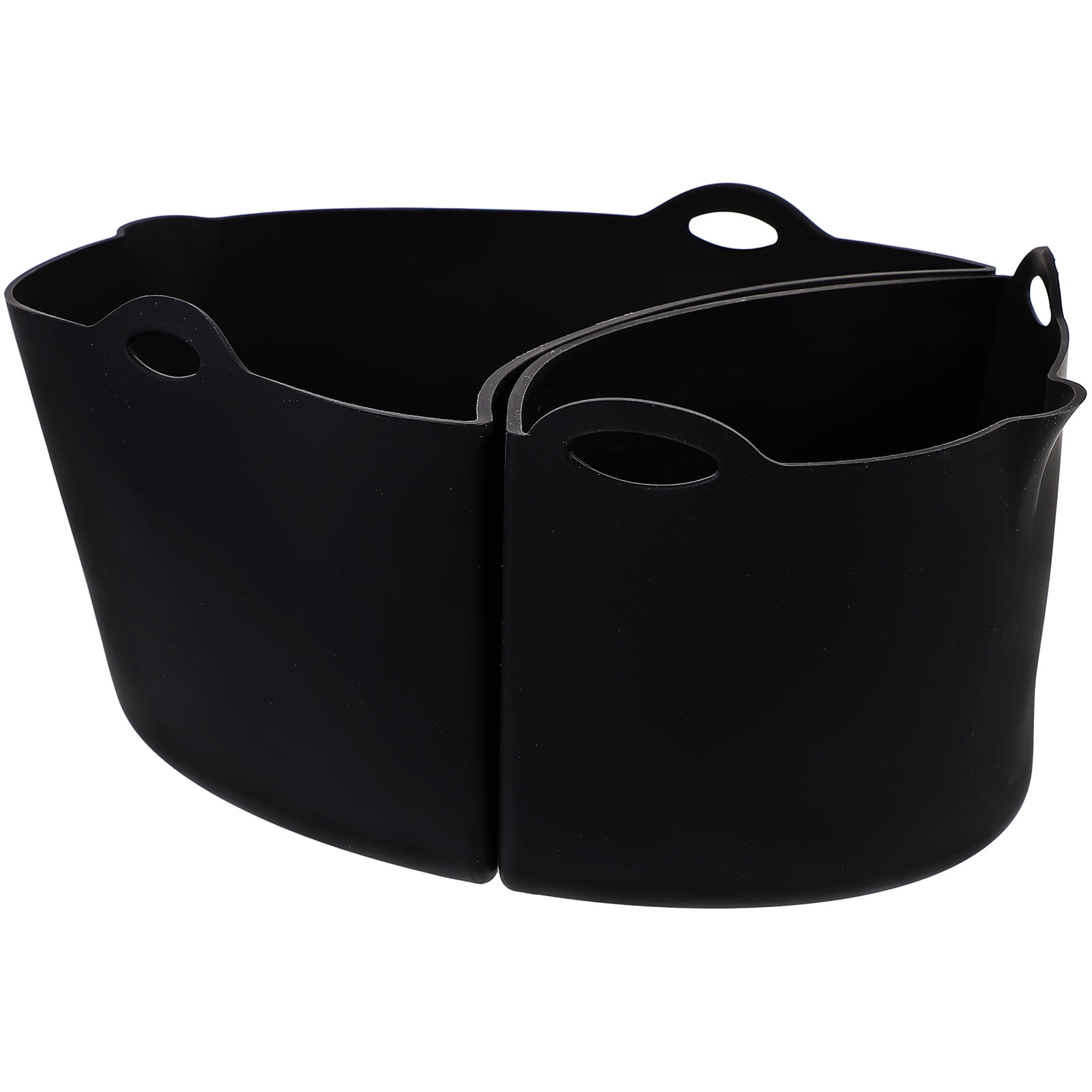 Raindrops Slow Cooker Liner Reusable Silicone Insert for Easy Cooking and Cleanup Black Fits All Sizes