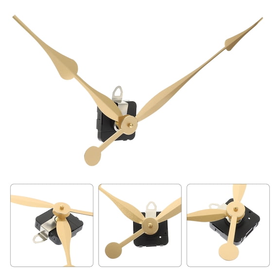 Raindrops Small Analog Clock Movement Clock Mechanism 21.5X2.5CM Golden