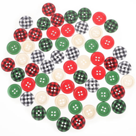 Raindrops Small Button with White and Black Plaid Pattern, Handmade Craft Supplies for Christmas Sewing, Projects, and Crafts