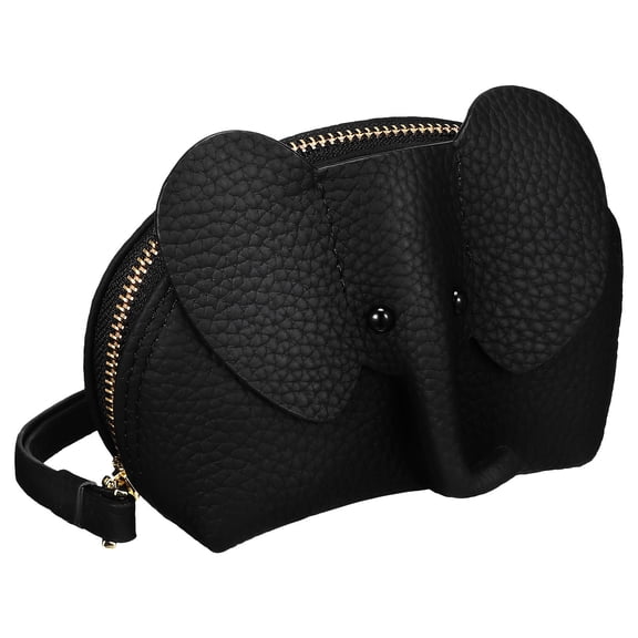 Raindrops Small Change Bag for Women Black 1Pack Compact Card Holder Daily Use