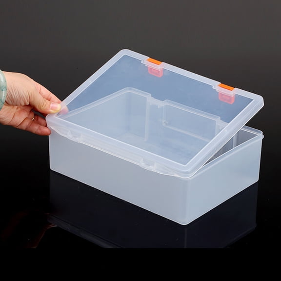 Raindrops Plastic Storage Bin with Transparent Lid for Crayons 1Pcs