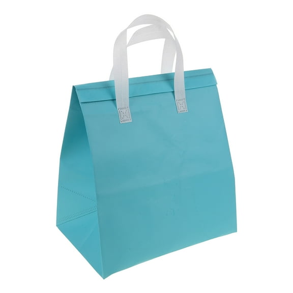 Raindrops Reusable Insulated Bags Insulated Thermal Bag Sky-Blue 1Pcs 11.8X11.8X7.9In