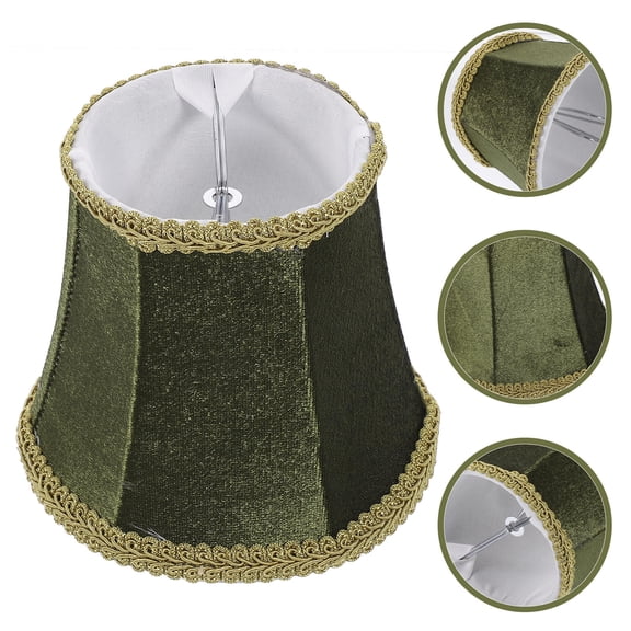 Raindrops  Small Lamp Shades for Nightstand Velvet Desk Vintage Office Dark Green