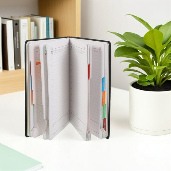 Raindrops Compact 2026 Productivity Planner Black Hardcover with Monthly Task Tracker