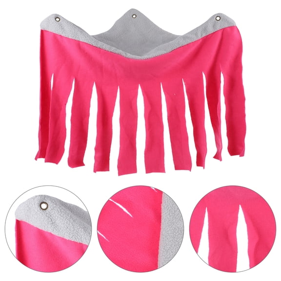 Raindrops Comfortable Corner Fleece Forest Hideout in Rosy for Hamsters Small Pet Cage