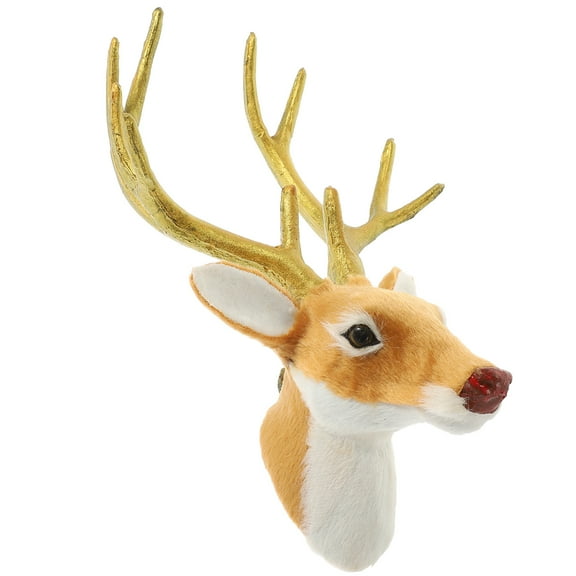 Raindrops Small Reindeer Head Sculpture Christmas Reindeer Head Elk Head Statue Christmas Decor