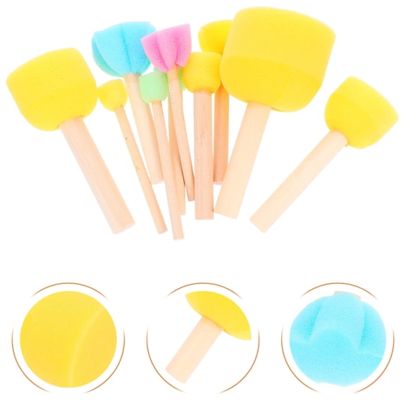 Raindrops Small Sponge Brush for DIY Use with Assorted Color Options and Versatile Patterns to Inspire Creativity