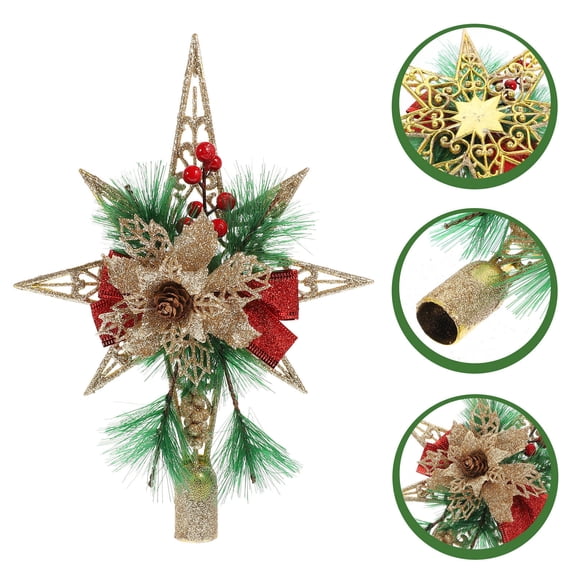 Raindrops Plastic Christmas Tree Star Ornament - Unique Holiday Decoration and Festive Xmas Tree Topper for Seasonal Cheer