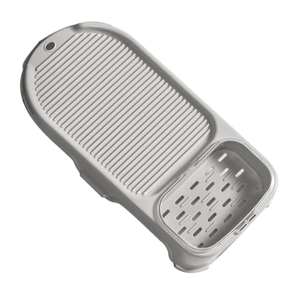 Raindrops Small Washboards for Travel Kitchen Shower Soap Holder Grey