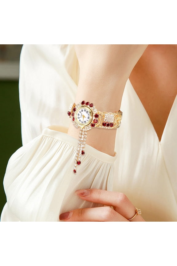 Small Watches for Women Bangles Wristwatch 's Red
