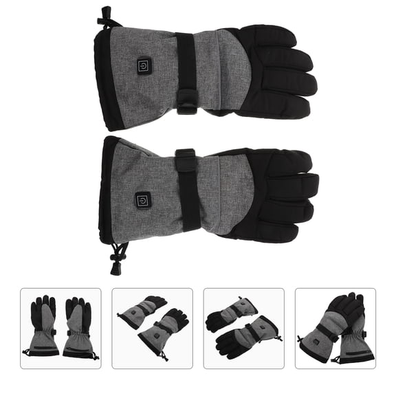 Raindrops Smart Heated Gloves Set with Water Resistance and Enhanced Grip for Outdoor Riding, Skiing, and Winter Activities