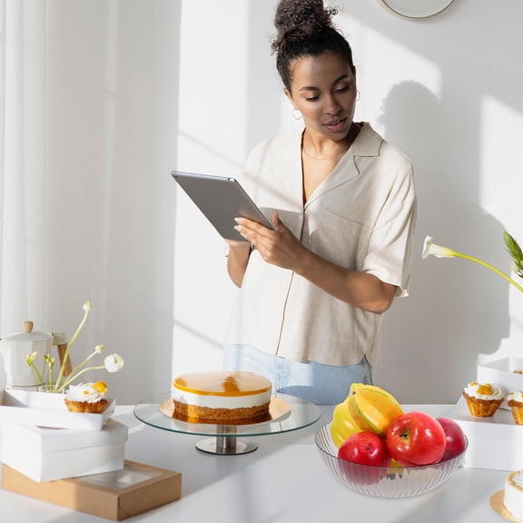 Raindrops Reusable Plastic Serving Tray Grey Large Round Tray for Home and Office Serving