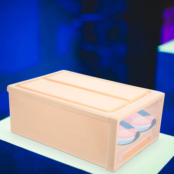 Raindrops Sneaker Storage Shoe-rack Storage Box Shoe Storage Case 30.5x21.9x11.8CM Pink