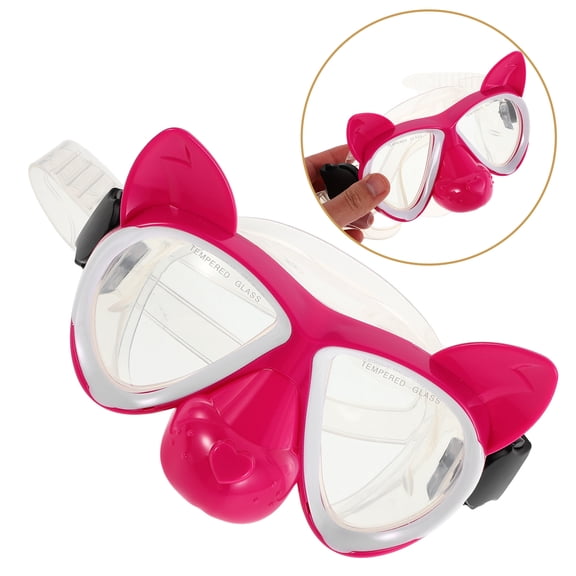 Raindrops Swim Goggles Adult Plastic Rosy Clear Vision Diving Snorkeling 1Pack
