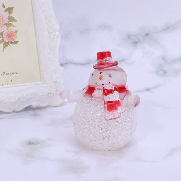 Raindrops Snowman Night Light Acrylic Material Assorted Colors Battery Operated Lamp