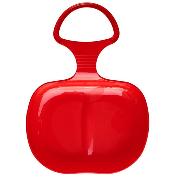 Raindrops Red Plastic Snow Sled Suitable for Skiing Sand Skiing and Ice Skating with Thickened Base