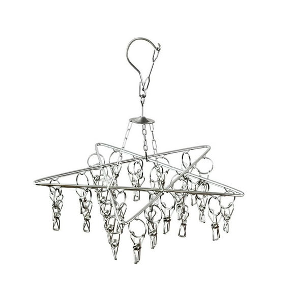 Raindrops  Sock Drying Rack Bra Panties Laundry Underwear Dryer Hanger Silver