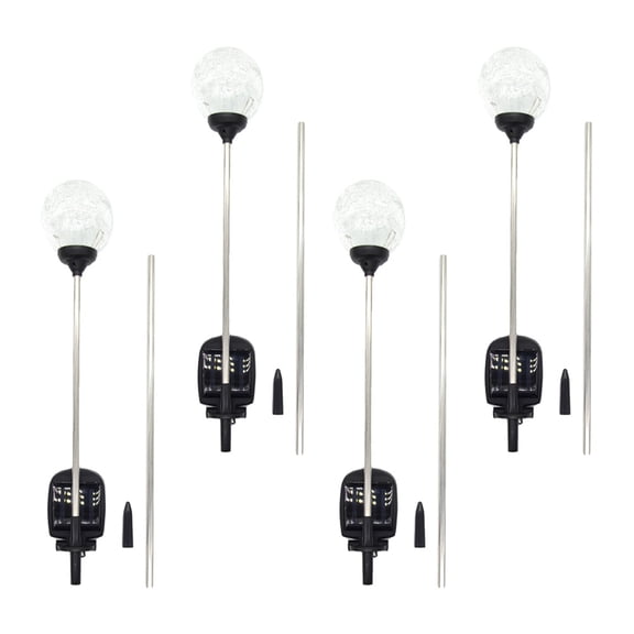 Raindrops Solar Glass Ball Stake Lights for Garden Yard with Color Changing LED Perfect for Outdoor Decoration Use 4 Pieces
