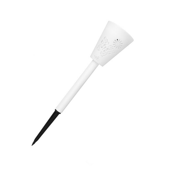 Raindrops Solar Stake Lamp for Home White ABS Material Adds Warm Atmosphere to Outdoor Spaces 6.5 Inches