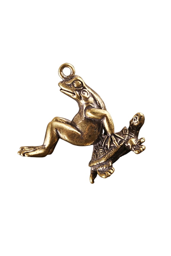 Solid Brass Animal Tortoise Back Frogs Shape Elegant Indoor Use 1pc