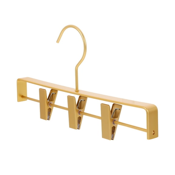 Raindrops Space Saving Pants Hangers with Clips Heavy Duty Aluminum Alloy Trouser Hangers for Closet Clothes Organizer Jeans Skirts and Scarves