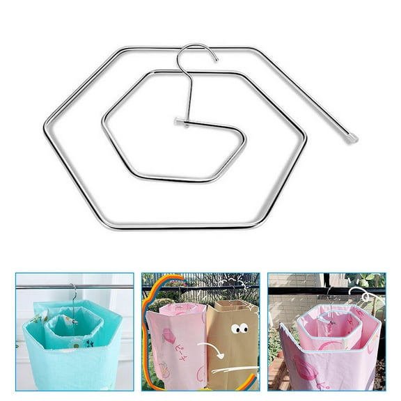 Raindrops Spiral Quilt Rack for Drying Blankets Sheets Made of Stainless Steel Silver Color Home Use 23.6 Inches