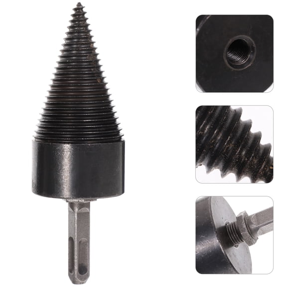 Raindrops Firewood Splitting Drill Bit Set for Tool, Heavy Duty Garden Wood Splitter 6.1×2×2in