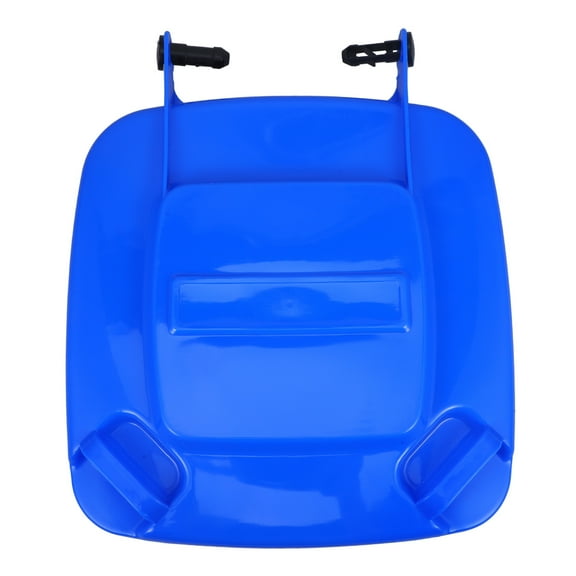 Raindrops Square Blue 45.00X38.50X5.00Inch Lid Garbage Bin for Outdoor Garden 1Pcs