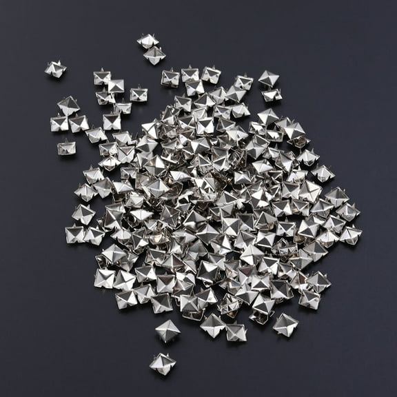 Raindrops Square Rivet Metal Studs for DIY Punk Shoes and Clothing Accessories Silver steel 200pcs